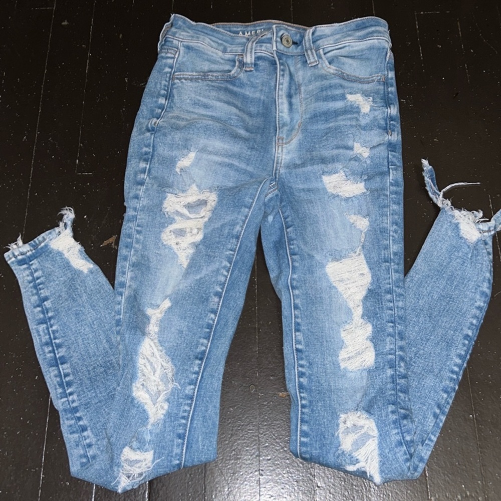 american eagle hi-rise skinny jeans